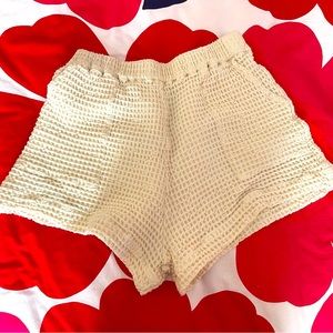 Nettle Studios Waffle Cotton cozy shorts